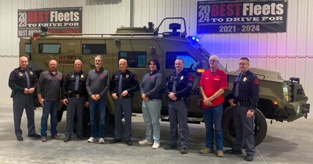 Personnel from Chief Carriers and the Nebraska State Patrol